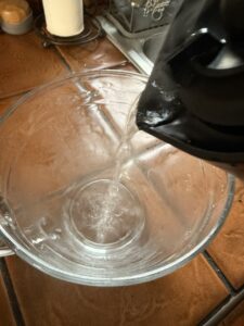 Once it's done it's cleaning mode I dump it into a clean bowl to see how much "Yuck" comes out of my machine.