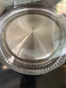 You will be able to see the mineral deposit build up on the bottom very easily at this point.